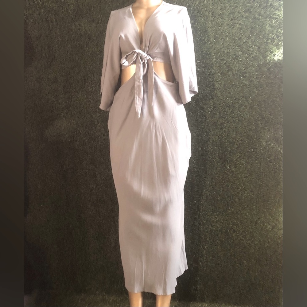 Sage green two piece attachable dress
